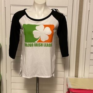 2kuhl Kids Raglan Shirt - Black, White, Green, and Orange